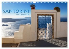 Santorini Fira & Firostefani (Wandkalender 2024 DIN A3 quer), CALVENDO Monatskalender