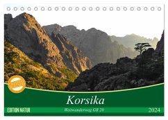 Korsika - Weitwanderweg GR 20 (Tischkalender 2024 DIN A5 quer), CALVENDO Monatskalender