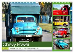 CHEVY POWER - Amerikanische Pickup Trucks in Kuba (Wandkalender 2024 DIN A3 quer), CALVENDO Monatskalender