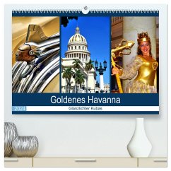 Goldenes Havanna - Glanzlichter Kubas (hochwertiger Premium Wandkalender 2024 DIN A2 quer), Kunstdruck in Hochglanz - Löwis of Menar, Henning von