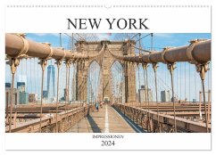 New York ¿ Impressionen (Wandkalender 2024 DIN A2 quer), CALVENDO Monatskalender