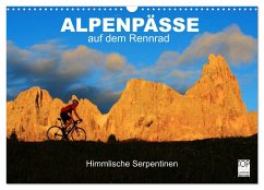Alpenpässe auf dem Rennrad &quote;Himmlische Serpentinen&quote; (Wandkalender 2024 DIN A3 quer), CALVENDO Monatskalender