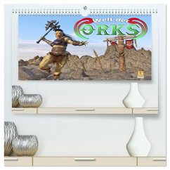 Welt der Orks (hochwertiger Premium Wandkalender 2024 DIN A2 quer), Kunstdruck in Hochglanz