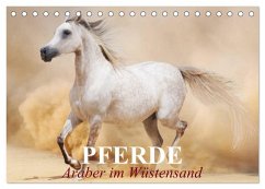 Pferde ¿ Araber im Wüstensand (Tischkalender 2024 DIN A5 quer), CALVENDO Monatskalender