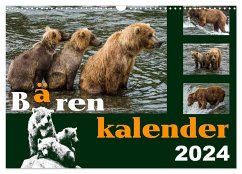 Bärenkalender (Wandkalender 2024 DIN A3 quer), CALVENDO Monatskalender