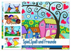 Spiel, Spaß und Freunde. Lustiger Kinderkalender (Wandkalender 2024 DIN A2 quer), CALVENDO Monatskalender