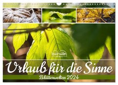 Urlaub für die Sinne - Blätterwelten (Wandkalender 2024 DIN A3 quer), CALVENDO Monatskalender - Walther, Kevin