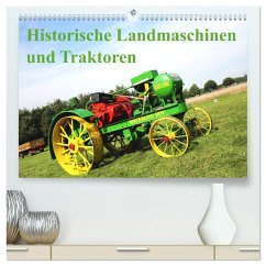 Historische Landmaschinen und Traktoren (hochwertiger Premium Wandkalender 2024 DIN A2 quer), Kunstdruck in Hochglanz
