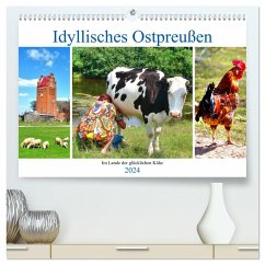Idyllisches Ostpreußen - Im Lande der glücklichen Kühe (hochwertiger Premium Wandkalender 2024 DIN A2 quer), Kunstdruck in Hochglanz