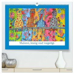 Malerei, lustig und vergnügt (hochwertiger Premium Wandkalender 2024 DIN A2 quer), Kunstdruck in Hochglanz