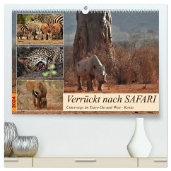Verrückt nach SAFARI Unterwegs im Tsavo Ost und West Kenia (hochwertiger Premium Wandkalender 2024 DIN A2 quer), Kunstdruck in Hochglanz