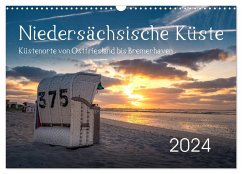 Niedersächsische Küste - Küstenorte von Ostfriesland bis Bremerhaven (Wandkalender 2024 DIN A3 quer), CALVENDO Monatskalender