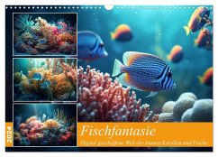 Fischfantasie (Wandkalender 2024 DIN A3 quer), CALVENDO Monatskalender