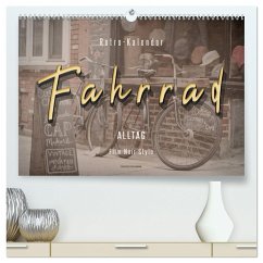 Fahrrad Alltag - Film Noir Style (hochwertiger Premium Wandkalender 2024 DIN A2 quer), Kunstdruck in Hochglanz