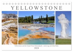 Yellowstone und der Grand Teton Nationalpark - unterwegs mit Julia Hahn (Tischkalender 2024 DIN A5 quer), CALVENDO Monatskalender