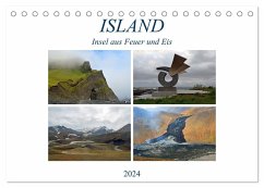 ISLAND, Insel aus Feuer und Eis (Tischkalender 2024 DIN A5 quer), CALVENDO Monatskalender - Senff, Ulrich