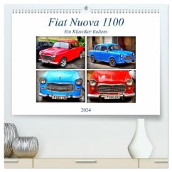 Fiat Nuova 1100 - Ein Klassiker Italiens (hochwertiger Premium Wandkalender 2024 DIN A2 quer), Kunstdruck in Hochglanz