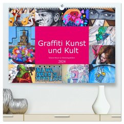 Graffiti Kunst und Kult (hochwertiger Premium Wandkalender 2024 DIN A2 quer), Kunstdruck in Hochglanz