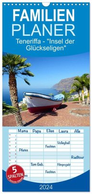 Familienplaner 2024 - Teneriffa - Insel der Glückseligen mit 5 Spalten (Wandkalender, 21 x 45 cm) CALVENDO
