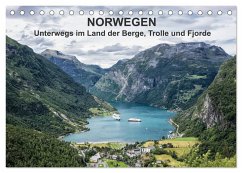 Norwegen - Unterwegs im Land der Berge, Trolle und Fjorde (Tischkalender 2024 DIN A5 quer), CALVENDO Monatskalender