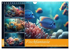 Fischfantasie (Wandkalender 2024 DIN A4 quer), CALVENDO Monatskalender