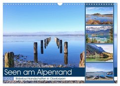 Seen am Alpenrand - Bilderbuchlandschaften in Oberbayern (Wandkalender 2024 DIN A3 quer), CALVENDO Monatskalender - Schimmack, Michaela