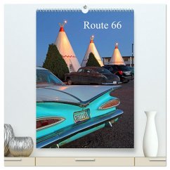 Route 66 (hochwertiger Premium Wandkalender 2024 DIN A2 hoch), Kunstdruck in Hochglanz
