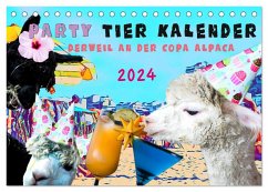 Party Tier Kalender (Tischkalender 2024 DIN A5 quer), CALVENDO Monatskalender - Schreiber, Leonie