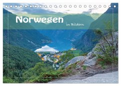 Norwegen in Bildern (Tischkalender 2024 DIN A5 quer), CALVENDO Monatskalender