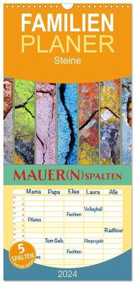 Familienplaner 2024 - MAUER(N)spalten mit 5 Spalten (Wandkalender, 21 x 45 cm) CALVENDO