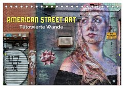 American Street Art - tätowierte Wände (Tischkalender 2024 DIN A5 quer), CALVENDO Monatskalender