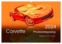 Corvette Photocomposing (Wandkalender 2024 DIN A2 quer), CALVENDO Monatskalender