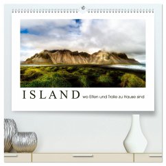 Island wo Elfen und Trolle zuhause sind (hochwertiger Premium Wandkalender 2024 DIN A2 quer), Kunstdruck in Hochglanz