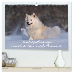 Hundespaziergänge - Momente des Glücks und der Dankbarkeit (hochwertiger Premium Wandkalender 2024 DIN A2 quer), Kunstdruck in Hochglanz