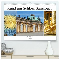 Rund um Schloss Sanssouci (hochwertiger Premium Wandkalender 2024 DIN A2 quer), Kunstdruck in Hochglanz