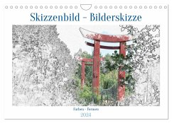 Skizzenbilder - Bilderskizzen (Wandkalender 2024 DIN A4 quer), CALVENDO Monatskalender