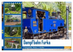 Dampfbahn Furka 2024 (Wandkalender 2024 DIN A4 quer), CALVENDO Monatskalender - J. Koller 4pictures.ch, Alois