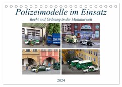Polizeimodelle im Einsatz (Tischkalender 2024 DIN A5 quer), CALVENDO Monatskalender