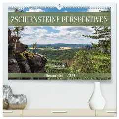Zschirnsteine Perspektiven - Elbsandstein (hochwertiger Premium Wandkalender 2024 DIN A2 quer), Kunstdruck in Hochglanz