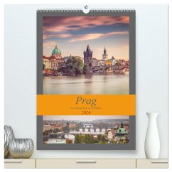 Prag - Die goldene Stadt an der Moldau (hochwertiger Premium Wandkalender 2024 DIN A2 hoch), Kunstdruck in Hochglanz