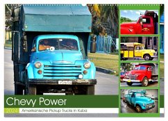 CHEVY POWER - Amerikanische Pickup Trucks in Kuba (Wandkalender 2024 DIN A2 quer), CALVENDO Monatskalender