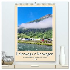 Unterwegs in Norwegen - Mit dem Wohnmobil an schönen Orten verweilen (hochwertiger Premium Wandkalender 2024 DIN A2 hoch), Kunstdruck in Hochglanz
