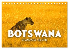 Botswana - Grandiose Wildnis (Tischkalender 2024 DIN A5 quer), CALVENDO Monatskalender