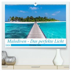 Malediven - Das perfekte Licht (hochwertiger Premium Wandkalender 2024 DIN A2 quer), Kunstdruck in Hochglanz