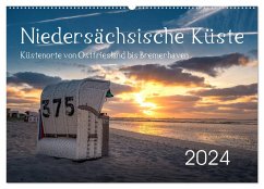 Niedersächsische Küste - Küstenorte von Ostfriesland bis Bremerhaven (Wandkalender 2024 DIN A2 quer), CALVENDO Monatskalender - Ganske, Rainer
