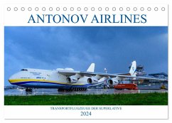 Antonov Airlines, Transportflugzeuge der Superlative (Tischkalender 2024 DIN A5 quer), CALVENDO Monatskalender - Simlinger, Wolfgang