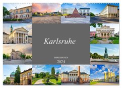 Karlsruhe Impressionen (Wandkalender 2024 DIN A2 quer), CALVENDO Monatskalender