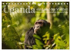 Uganda - ein Land der Vielfalt (Tischkalender 2024 DIN A5 quer), CALVENDO Monatskalender