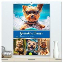 Yorkshire Terrier. Fröhliche Energiebündel in Aktion (hochwertiger Premium Wandkalender 2024 DIN A2 hoch), Kunstdruck in Hochglanz - Hurley, Rose