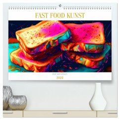 FAST FOOD KUNST (hochwertiger Premium Wandkalender 2024 DIN A2 quer), Kunstdruck in Hochglanz - Alberts, Tim